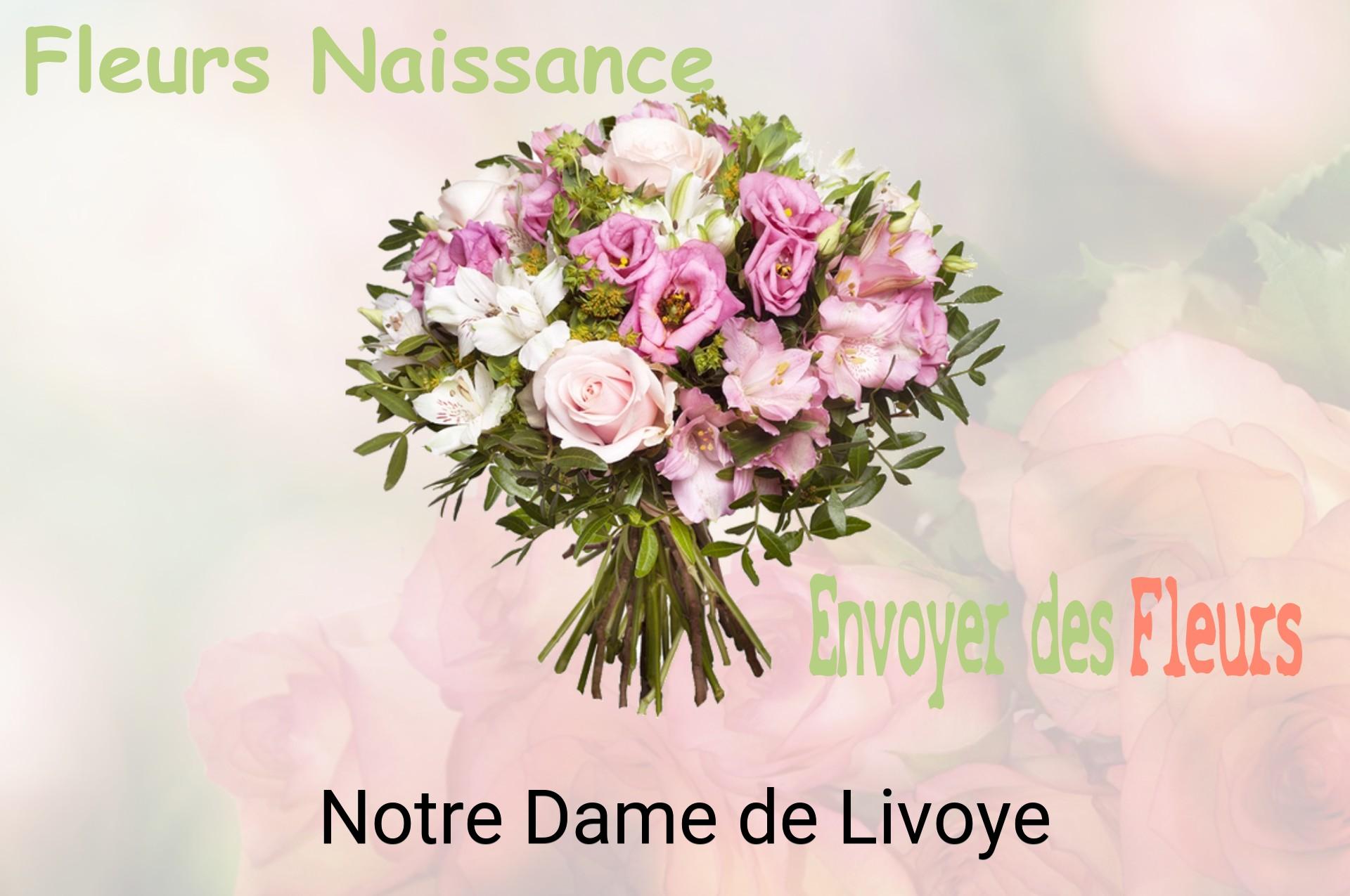 Bouquet de fleurs de naissance livré à Notre-Dame-de-Livoye